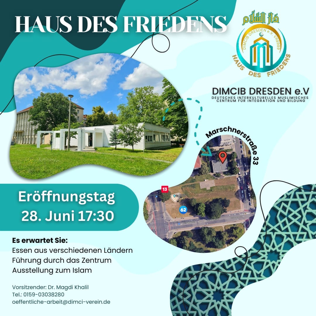 Haus des friedens, دار السلام, opening