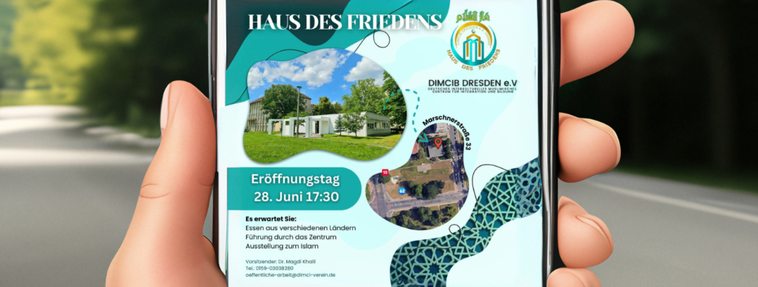 Haus des friedens, دار السلام, opening