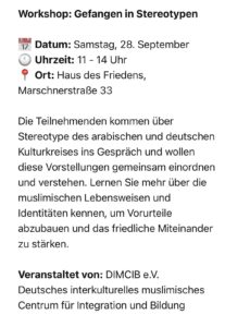 Haus des friedens, دار السلام, stereotypen, workshop